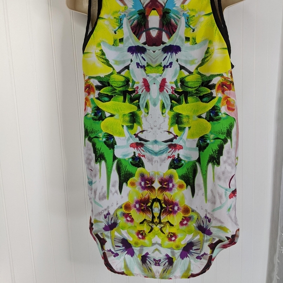 PRABAL GURUNG for Target Tropical Print Sleeveless Blouse Sz M - Picture 9 of 15